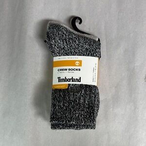 New Timberland Socks Women’s 2 Pair Gray Crew Socks Super Soft Casual Activewear